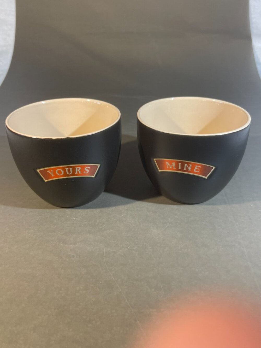 Bailey's Irish Cream Liquor Set 2 Yours & Mine Expresso Cups Mugs No Box (649)